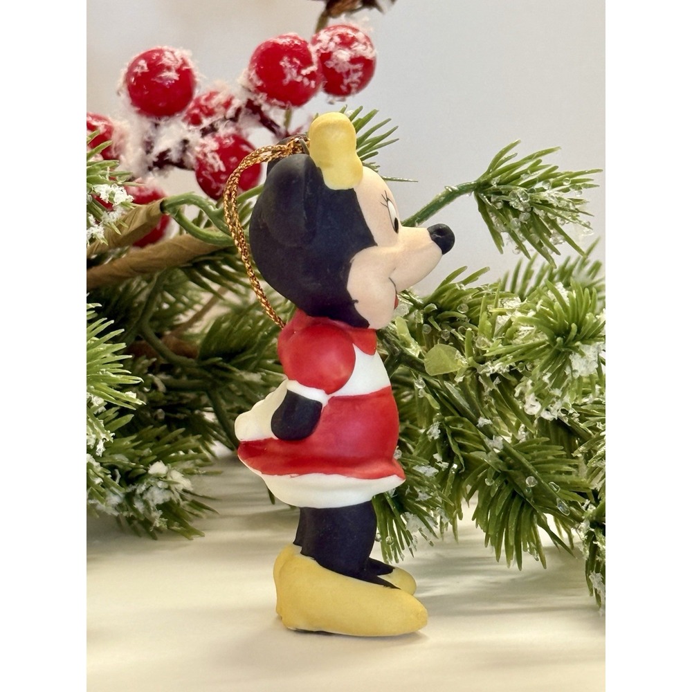 VTG Disney Productions MINNIE MOUSE Ceramic Christmas Ornaments‎ Made In Japan - Picture 4 of 6